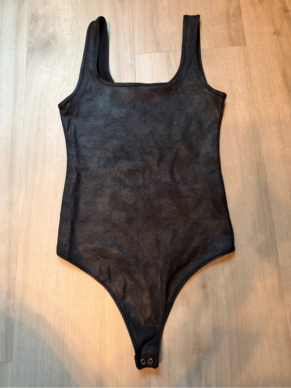 Abercrombie & Fitch Faux Leather Square Neck Women’s Bodysuit- Small NWOT